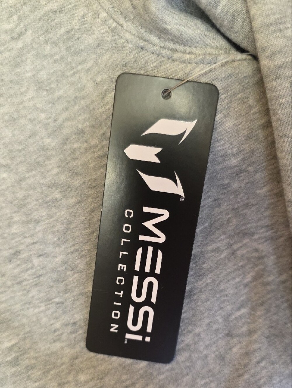 NEW Messi Collection Men's Fleece Active Hoodie Gray Sweatshirt Size XXL - Picture 3 of 12
